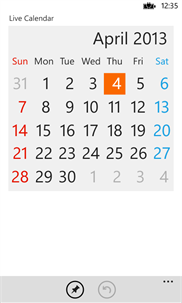 Live Calendar screenshot 1