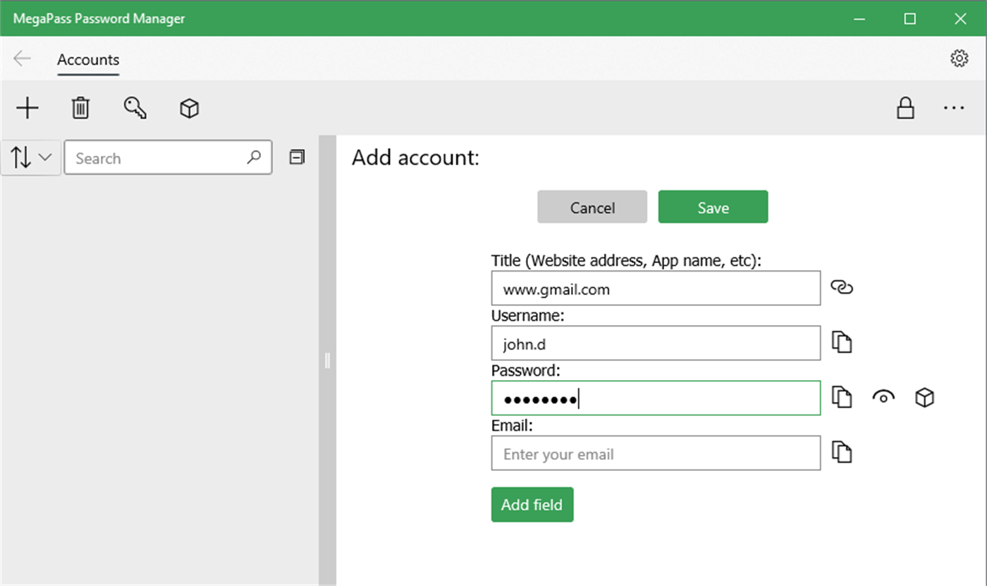 Password Manager - MegaPass screenshot 1