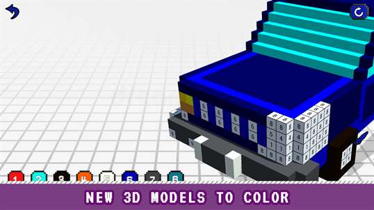 Cars 3D Color by Number - Voxel Coloring Book screenshot 3