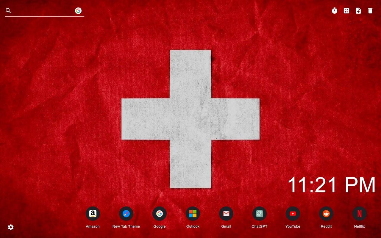 Switzerland Flag Wallpaper New Tab
