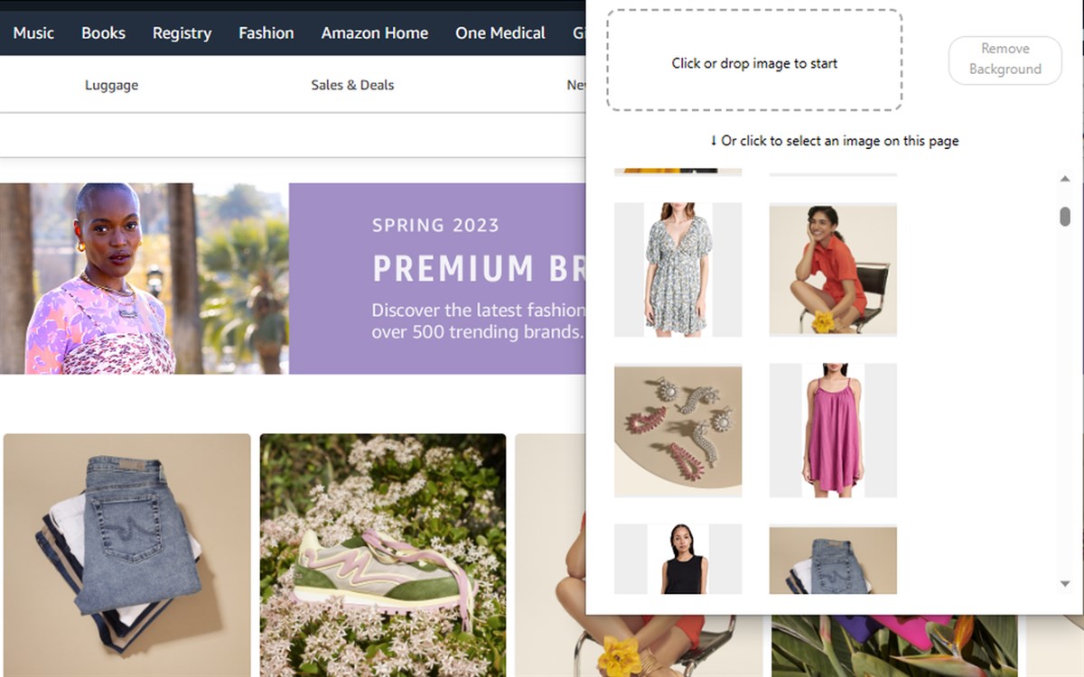 E-com Remove image Background - Complemento de edge
