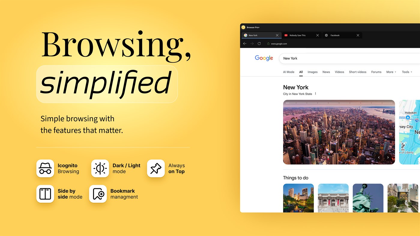 #1. Browser Pro+ (Windows) Przez: Monty Inc.