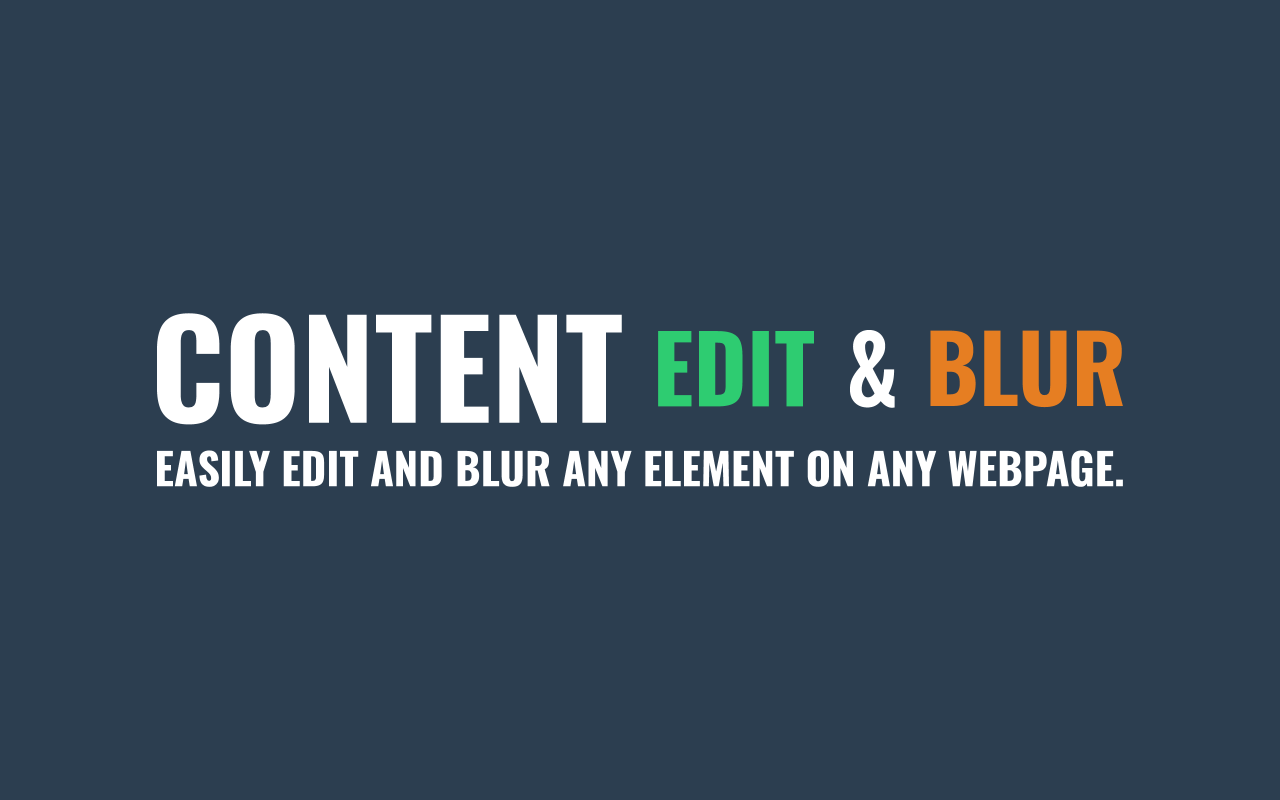 Content Edit & Blur