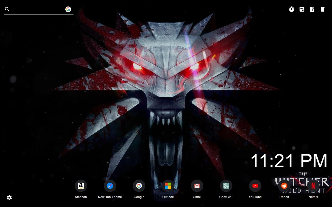 The Witcher 3 Wallpaper New Tab