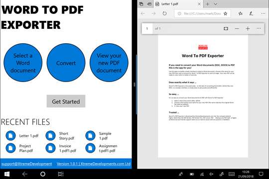 Word To PDF Exporter screenshot 5