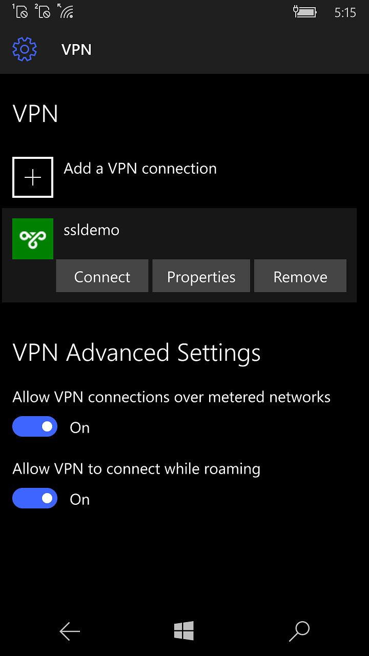 FortiClient for Windows 10 Mobile