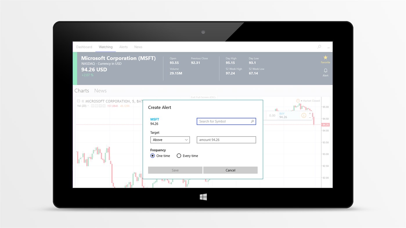 #3. My Stocks Alerts & Charts (Windows) Podle: Delaire Damien
