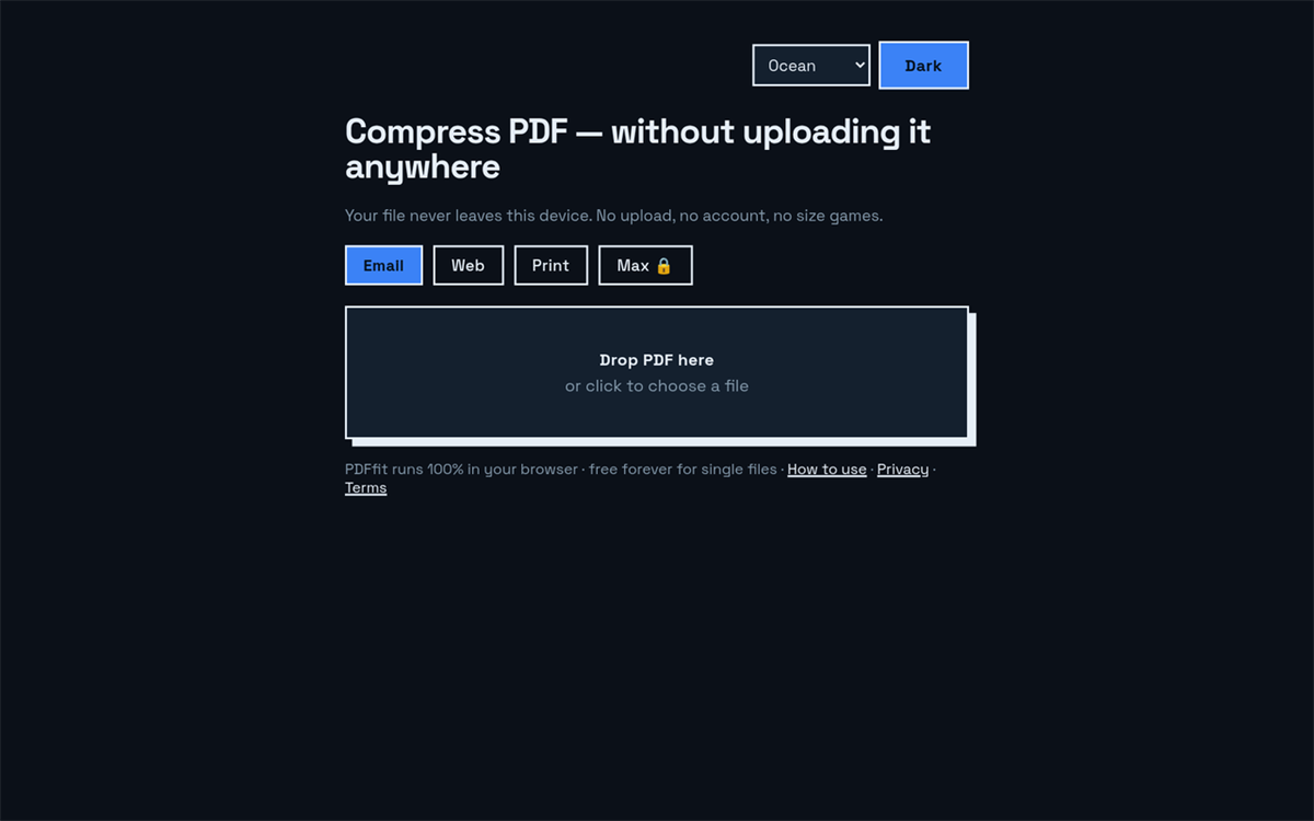 Compress PDF — No Upload, Private | PDFfit