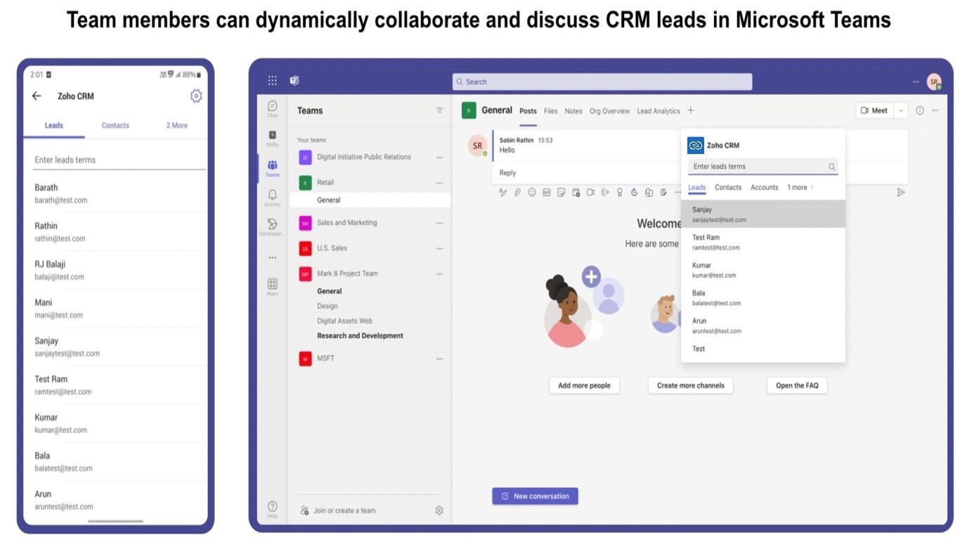  Zoho Integration with Microsoft Teams