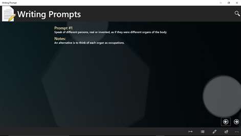 Writing Prompt Screenshots 1