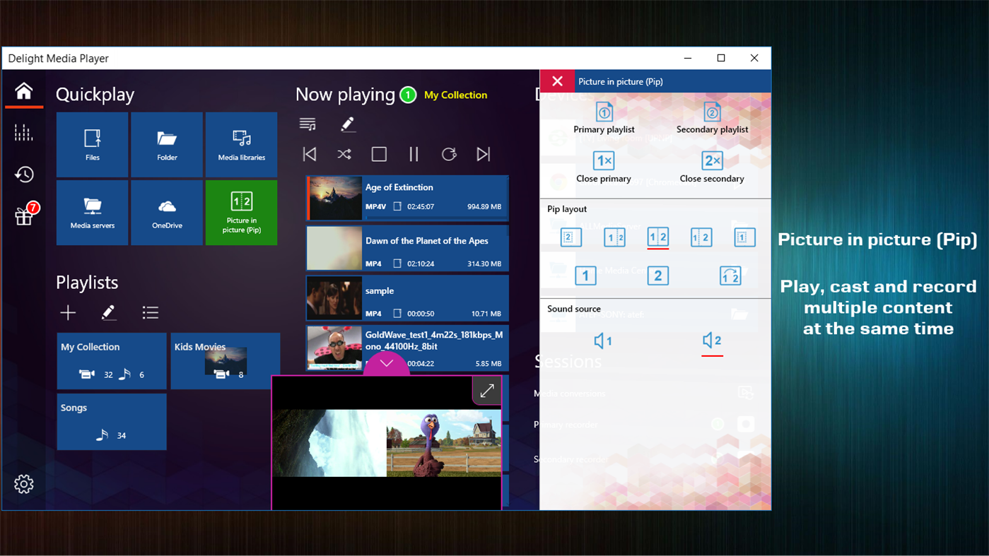 #3. Delight Media Player (Windows) 由: ASFCRTVAPPS