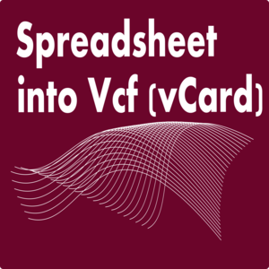 Spreadsheet into Vcf (vCard)