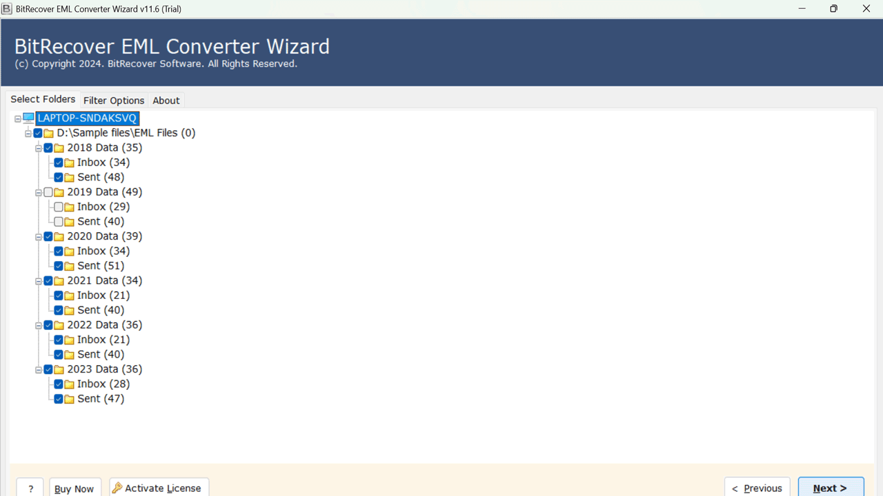 Snapshot 4 of BitRecover EML to TIFF Converter