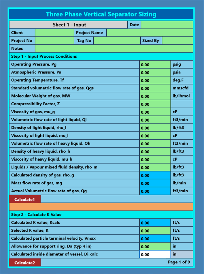 Three Phase Vertical Separator Sizing (Windows) Podle: Engineering-Stream