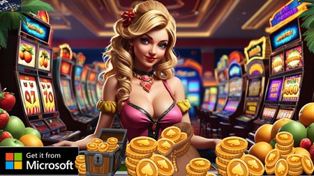 Vista de la interfaz de la aplicación móvil de 777 Casino mostrando ranuras y menú de navegación