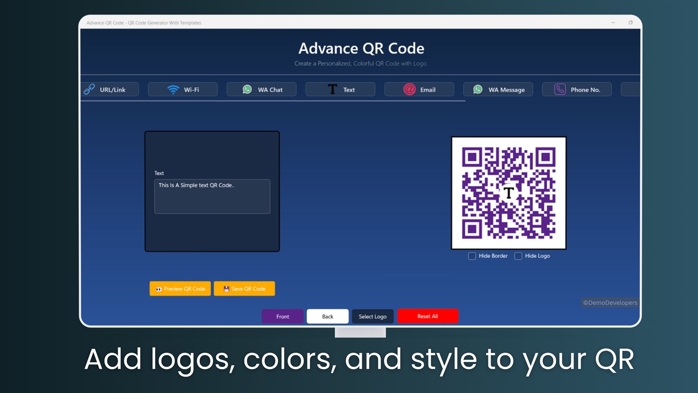 #3. QR Code Generator With Templates (Windows) 作者: Demo Developers