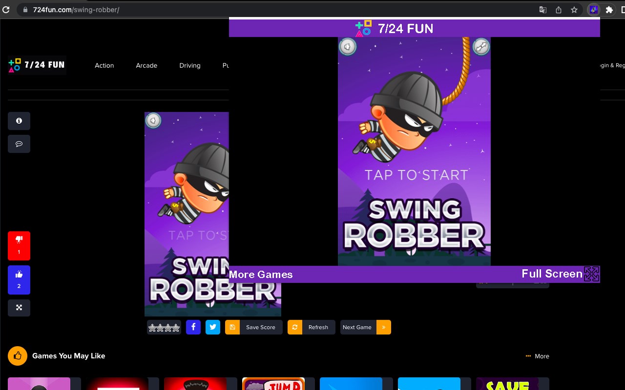 Swing Robber - Html5 Game