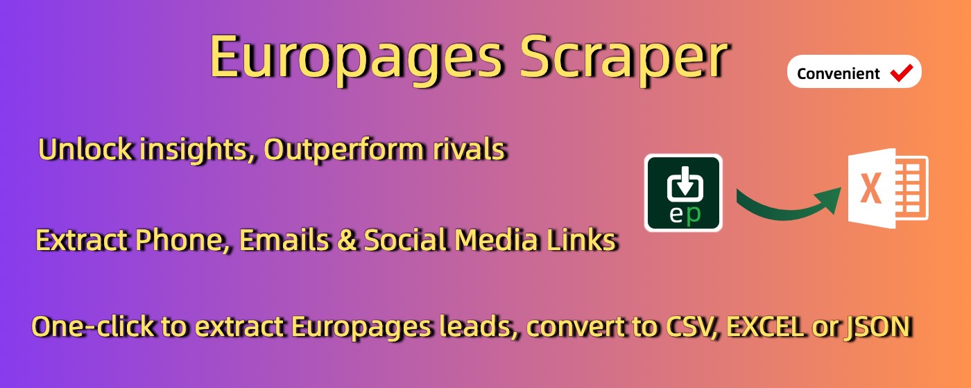 Europages Scraper - B2B Leads Email + Phone