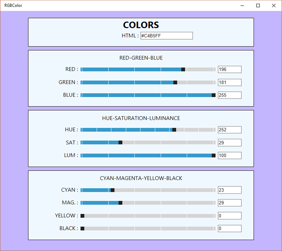 RGB Colors (Windows) 由: Alexandre Guidet
