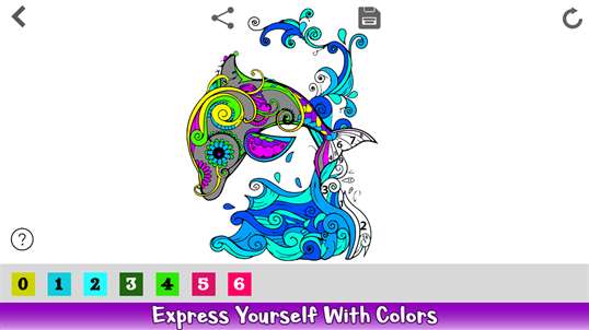 Dolphin Color By Number - Aquatic Animals Coloring Book screenshot 5