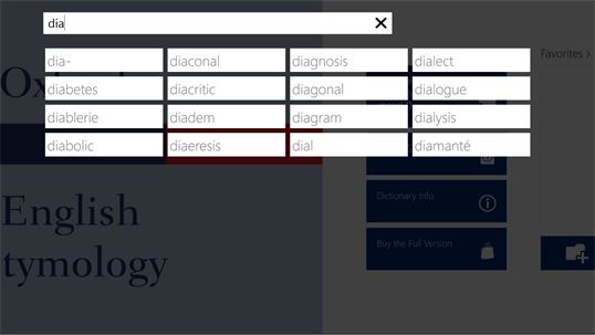 The Concise Oxford Dictionary of English Etymology screenshot 2