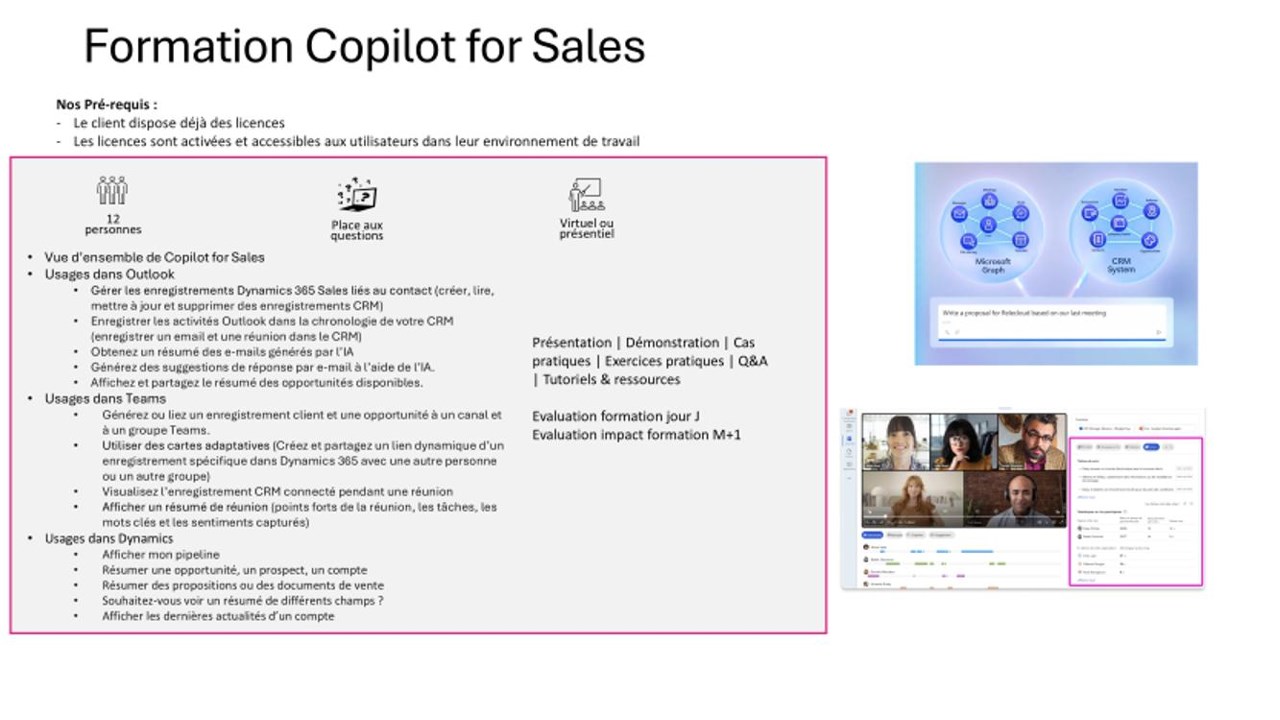 Snapshot 1 of Offre d'accompagnement pour Copilot for Sales