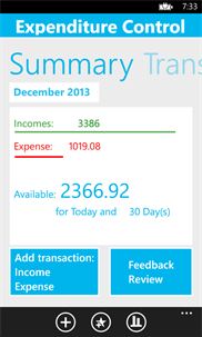 Expenditure Control screenshot 1