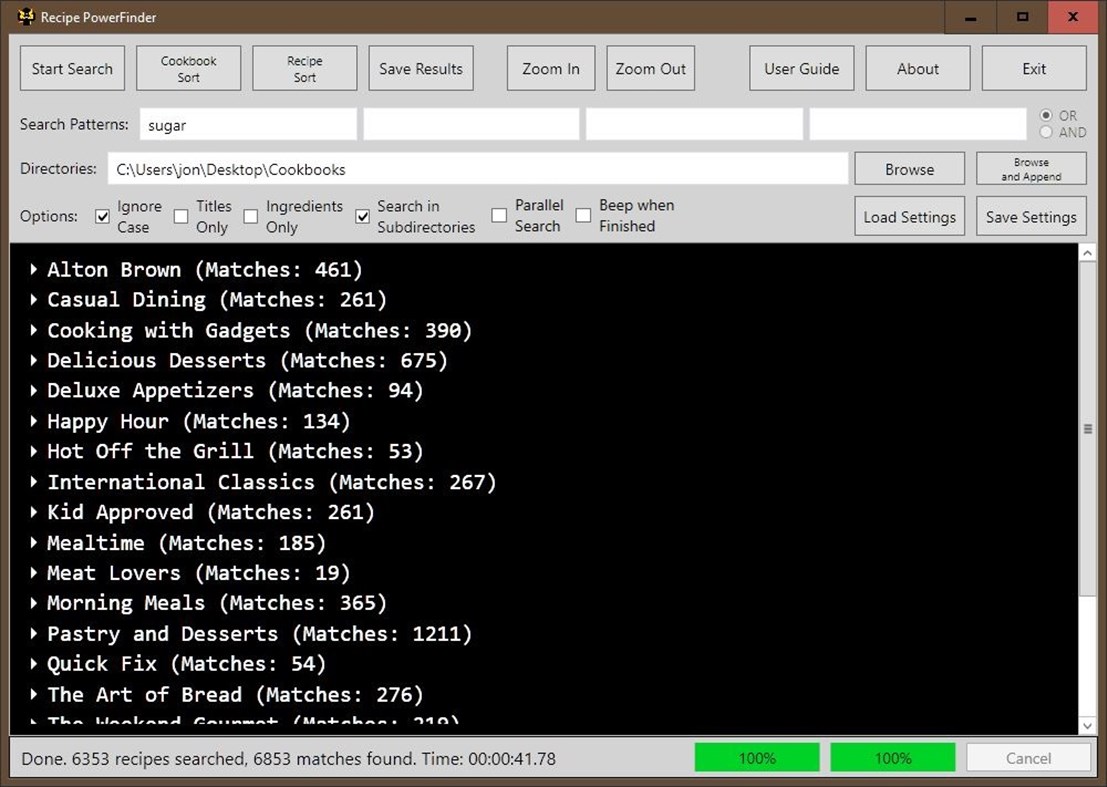 #1. Recipe PowerFinder (Windows) By: Jon's Useful Apps