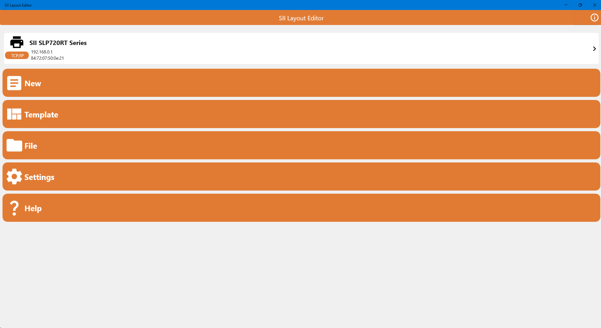 SII Layout Editor screenshot