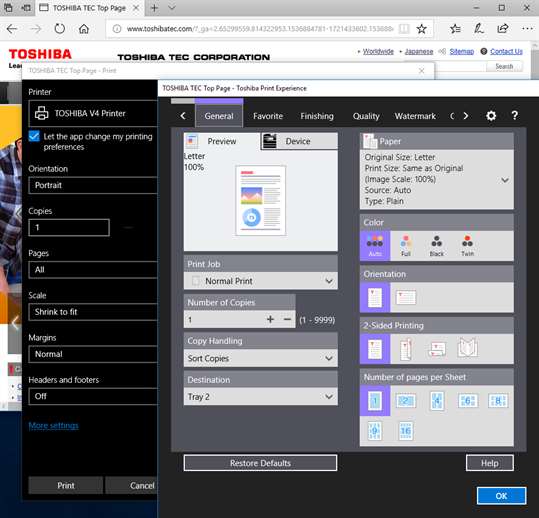 Toshiba Print Experience screenshot 1