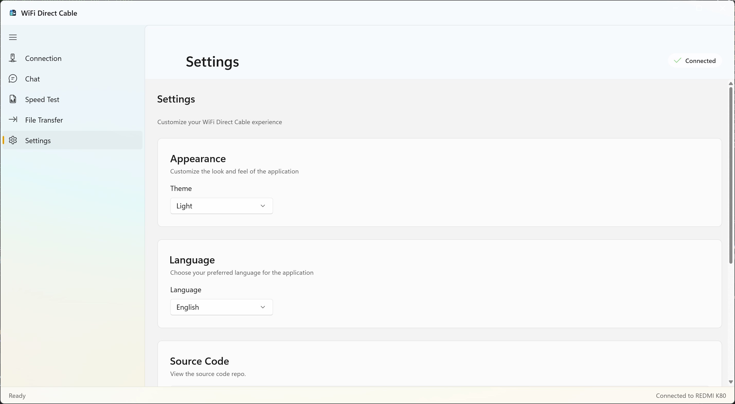 WDCable screenshot