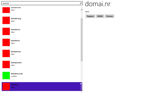 DomainFindr screenshot 2