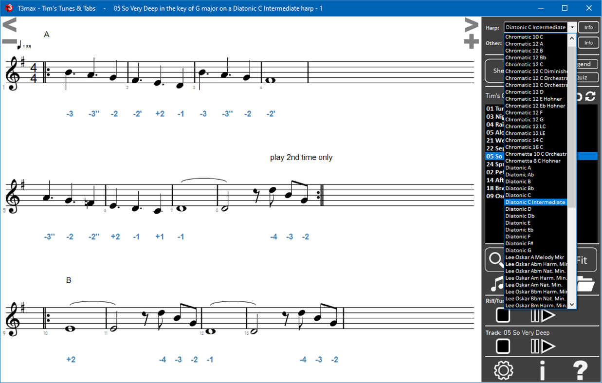 #7. T3 Tim's Tunes & Tabs MAX (Windows) Bởi: HarpBender