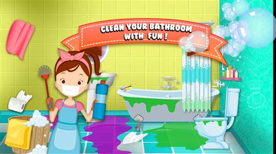 Princess Bathroom Clean up - Toilet Games for Kids screenshot 2