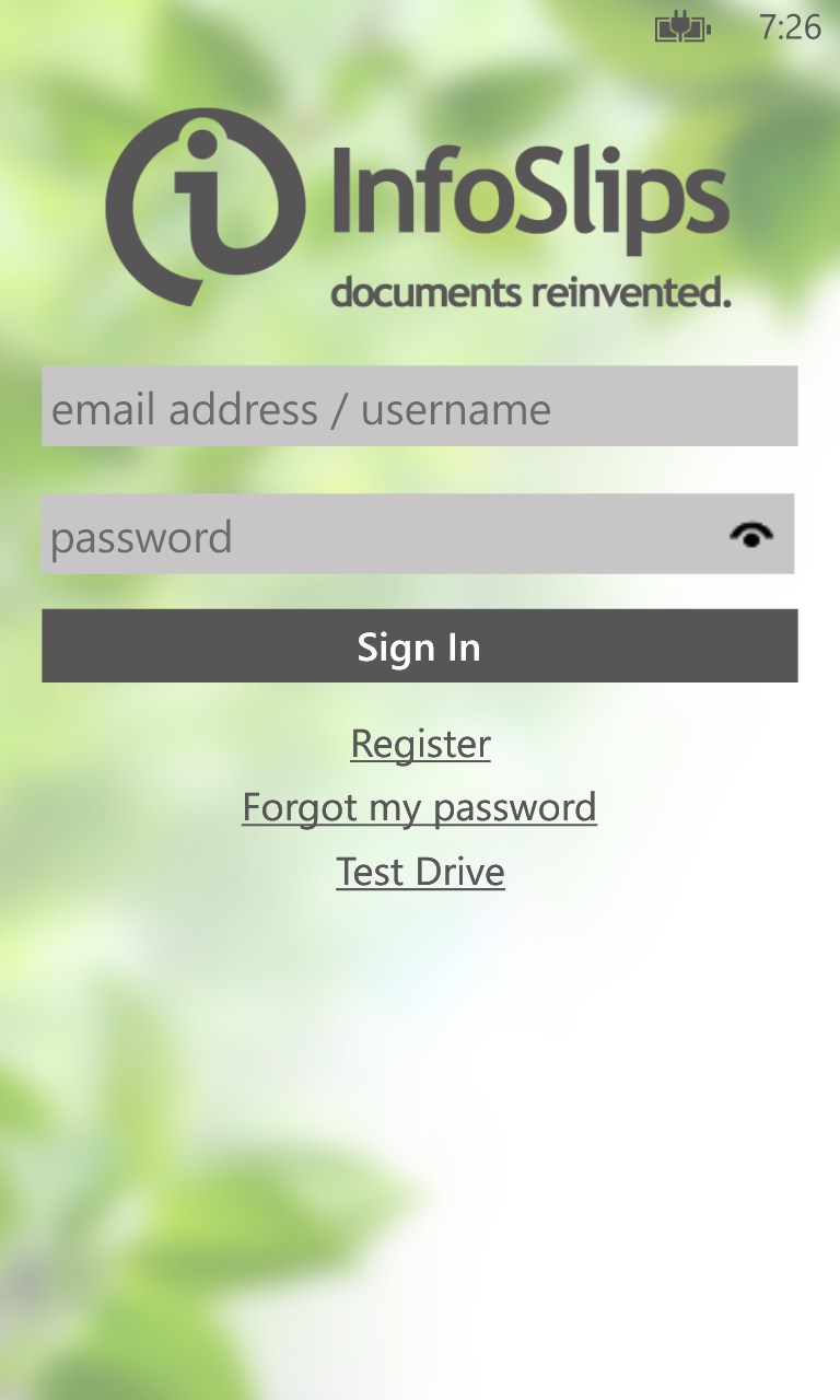 InfoSlips for Windows 10 Mobile
