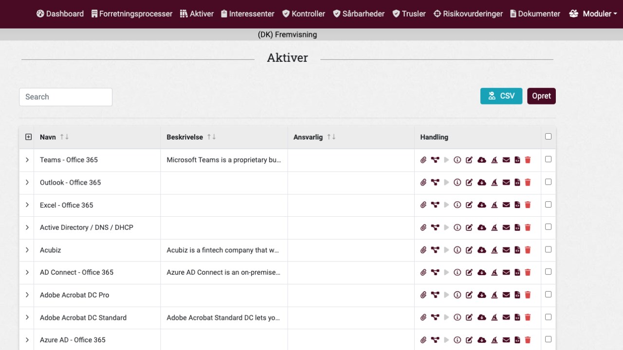 Snapshot 3 of CISO Advisor (solution for cyber- and information security)