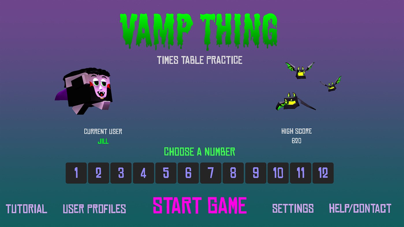 #9. Vamp Thing - Times Table Practice (Windows) 게시자: SickTwist Games