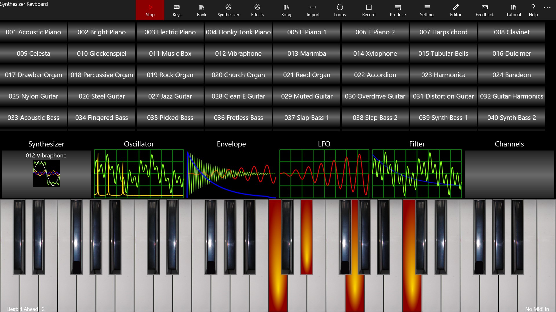 Synthesizer Keyboard Screenshot