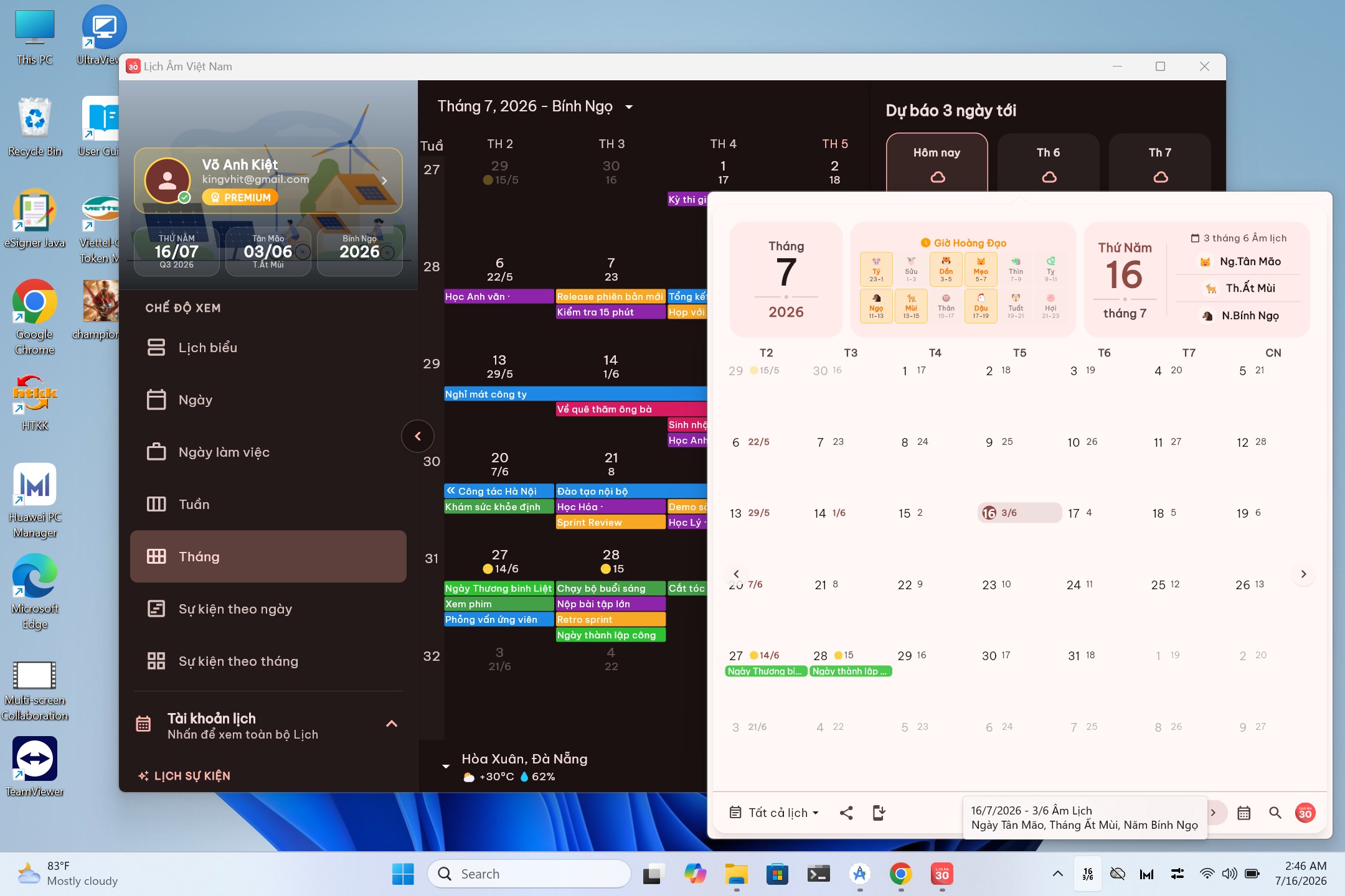 Lịch Âm Việt - đa nền tảng screenshot