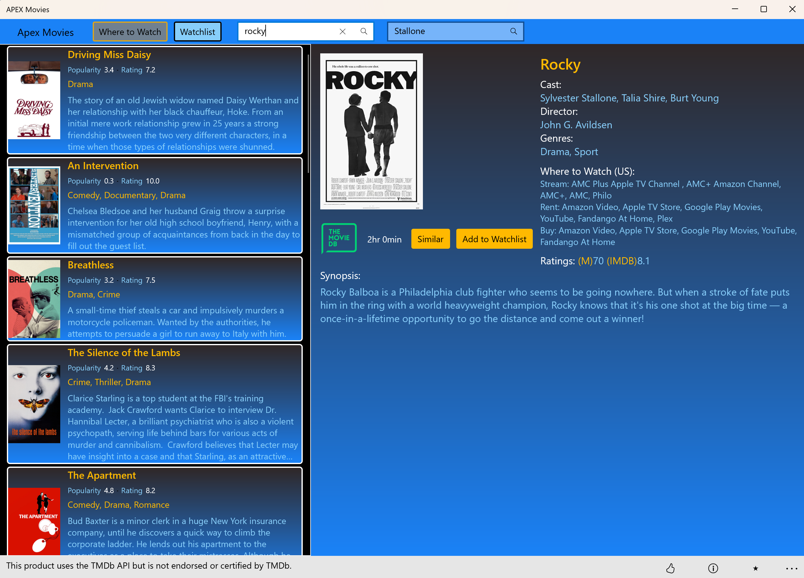 APEX Movies screenshot