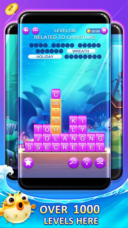 #4. Words Game 2020: Ocean Stack Crush (Windows) 来自: Word Puzzle Game