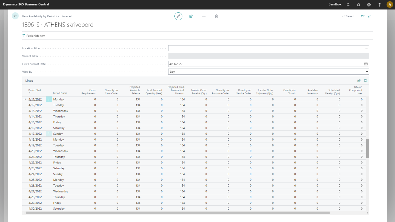 Snapshot 2 of Material Planner