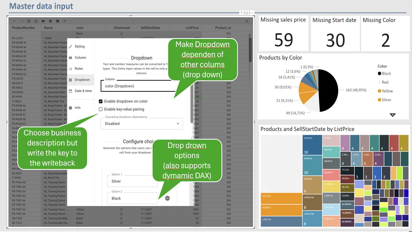 Snapshot 4 of accoMASTERDATA Preview - Writeback, MDM, Masterdata, Table