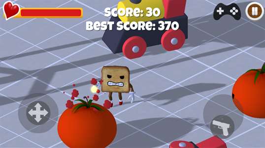 Shooter Bread 1 - Games for kids screenshot 2