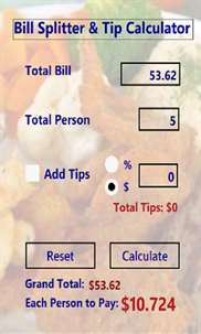 Bill Splitter & Tips Calculator screenshot 3