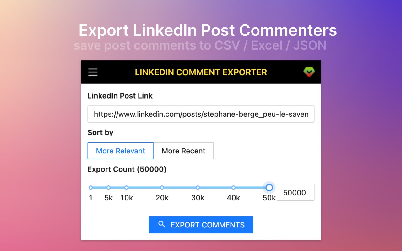 Comment Export for LinkedIn™️