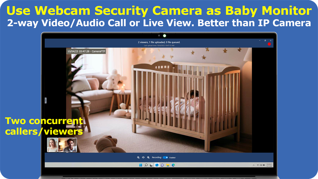 Use webcam best sale for security