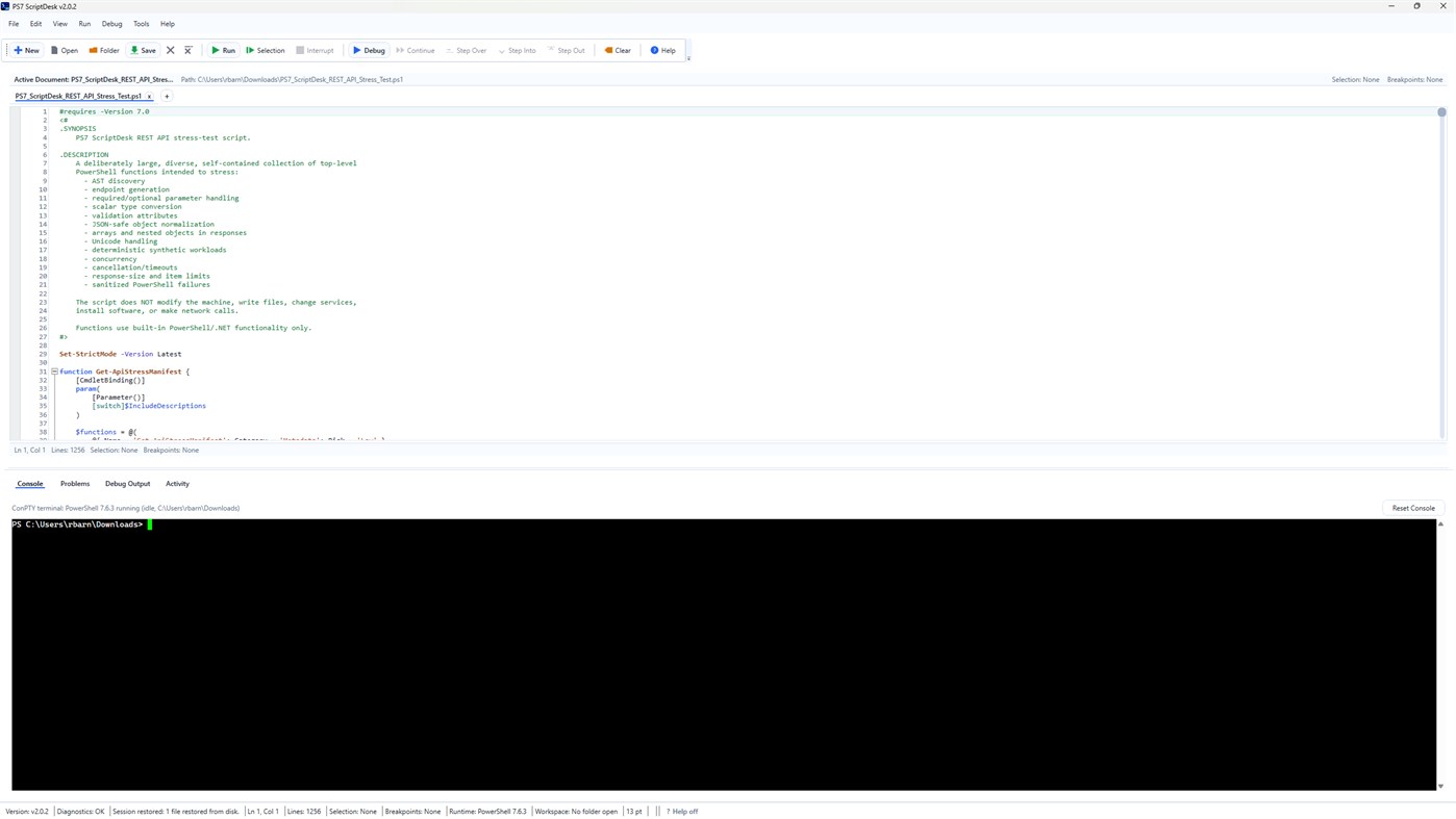 #1. PS7 ScriptDesk (Windows) Podle: Ron Barnes