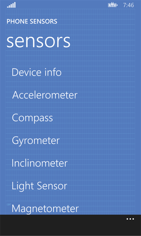 Phone sensors Screenshots 1