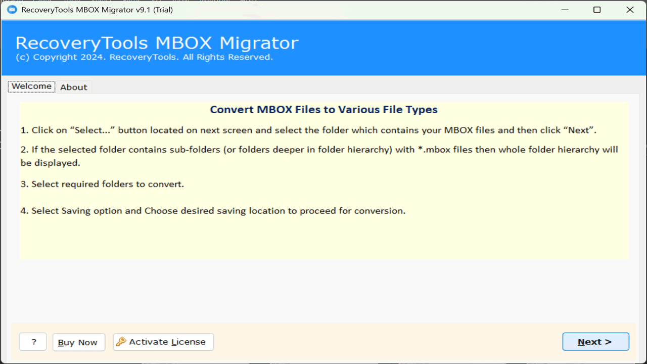 Snapshot 2 of RecoveryTools MBOX to Google Workspace Import Tool